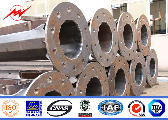 25m Height 8mm Thickness Shopping Mall High Mast Pole 15 Years Warrenty