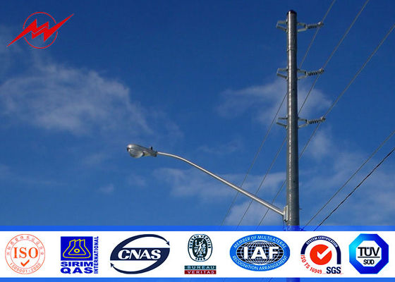12m 1250DAN Steel Utility Pole GR65 Material For Togo Electric Distribution