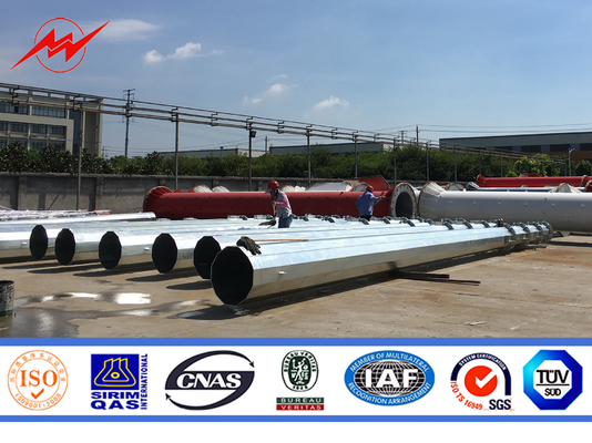50FT 60FT tiang listrik dengan kekuatan output minimum 235n/mm2
