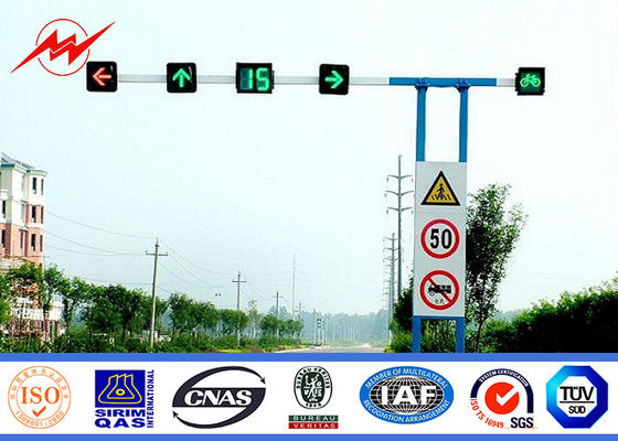 Solar Steel Transmission Poles Warning Light EMK USU96 For Road Safety