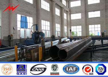 60FT 70FT 75FT 1200kg tiang baja galvanis untuk jalur listrik transmisi