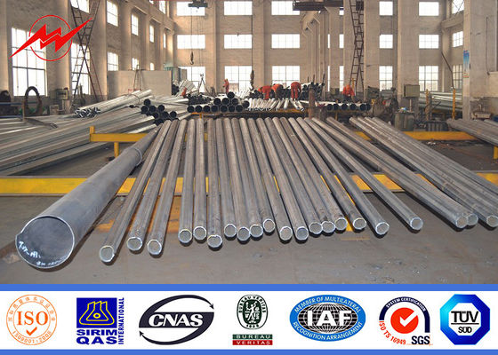 Taper Steel Utility Poles Tubular Steel Pole For 220kv Transmission Line