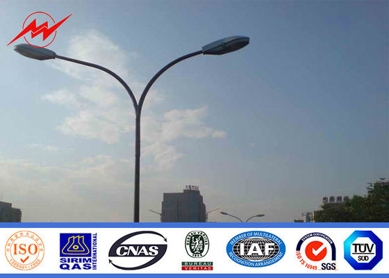 10m Street Light Poles ISO certificate Q235 Hot dip galvanization