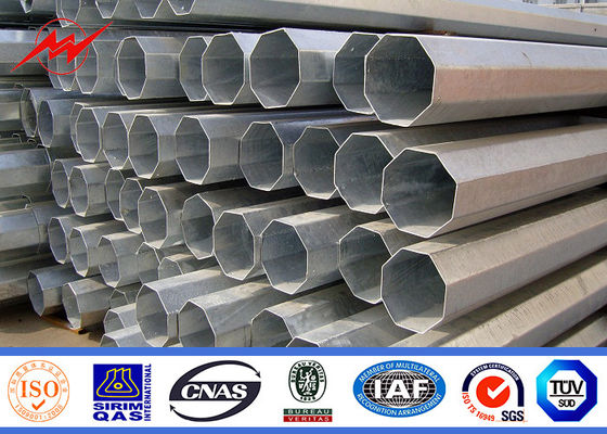 Q345 Galvanized 15M Electrical Power Pole For Power Transmission 1 - 36mm