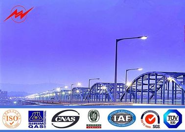 Tiang Lampu Jalan Galvanis Hot Dip Dengan Tiang Baja Jalan Raya 8m Lengan Tunggal