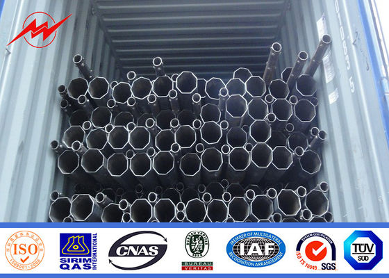 ASTM A123 Galvanized Steel Pole Steel Transmission Poles For Street Lighting
