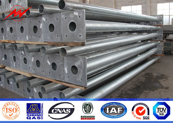 12 Sides 2.5KN Load 15m Galvanised Steel Poles Burial Type Galvanization Standard