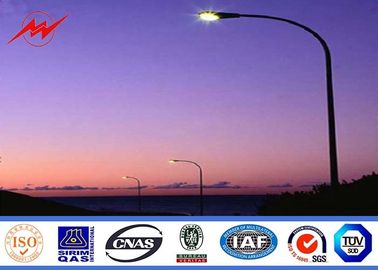 S500MC Curved 6m - 14 M Galvanized Street Light Pole Dengan Ketebalan 3mm