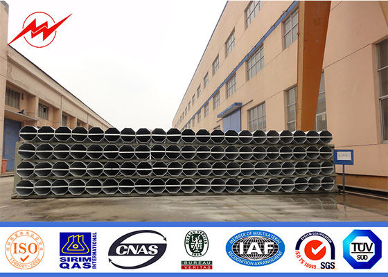 33kv Galvanized Steel Transmission Poles For Power Distribution 5 - 15m Height