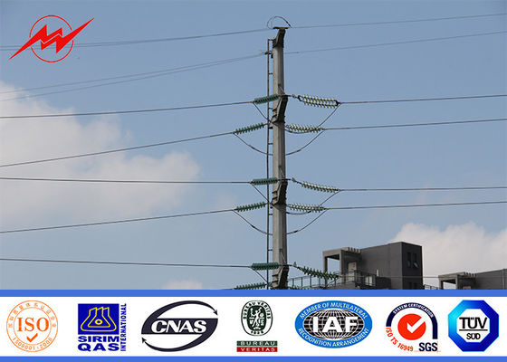 11m Conical Octagonal Electrical Utility Poles For 69 kv Powerful Transmission Line