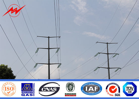 Tubular / Lattice Electric Power Pole For African Electrical Line 10kv - 550kv