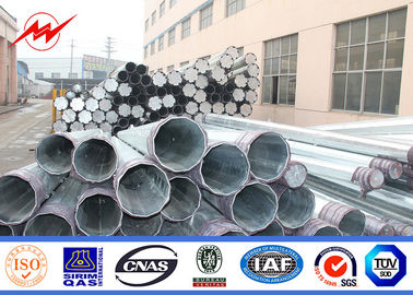 12m Galvanized Steel Pole Dengan Bahan S355 Dan S500 Untuk Pencahayaan Jalan