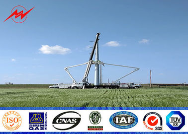 Pol baja galvanis untuk transmisi jalur 33KV dengan lubang slot untuk baut jangkar