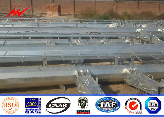 69 kv Philippines Galvanized Steel Utility Pole For Electricity Distribution Line