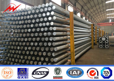 Konik Galvanized Steel Power Line Pole AWS D1.1 Untuk 220Km/H Tekanan Angin