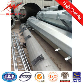 Hot Dip Galvanizing Power Steel Pole Multi Pyramidal Dengan Transmisi