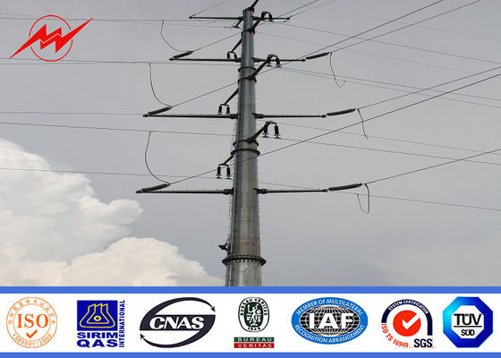 69kv Galvanized Steel Utility Power Poles For Power Transmission Line Project