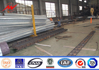 Oktagonal 9m Galvanized Metal Pole 5.3kn Breaking Load Tebal 3mm