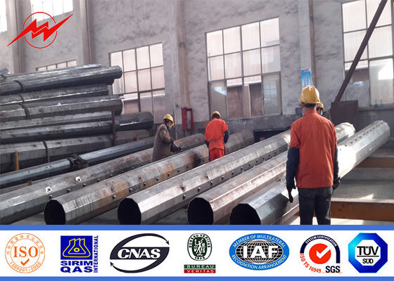 220KV 10-100M Hot Dip Galvanized Steel Tubular Pole Untuk Industri Listrik