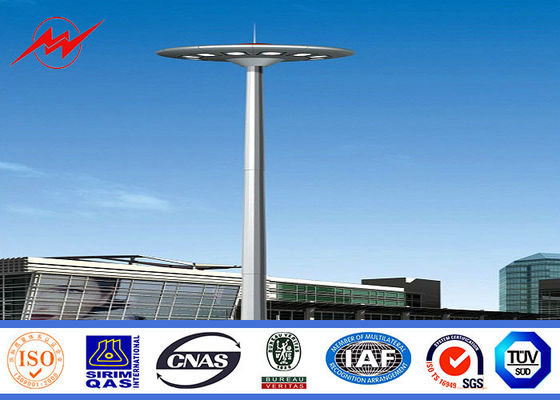 50ft 60ft 70ft High Mast Light Pole Galvanized Outdoor Lighting Pole Untuk Transmisi 69kv