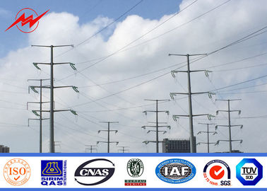 Tiang Listrik Utilitas untuk Proyek Saluran Udara Tiang Baja Galvanis untuk Saluran Listrik 11kv 650Dan