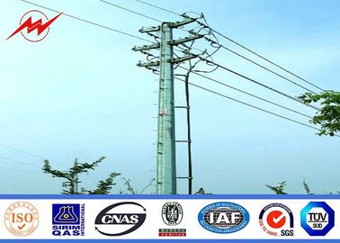 30m / S 220kv Sirkuit Ganda Tiang Listrik Baja Galvanis