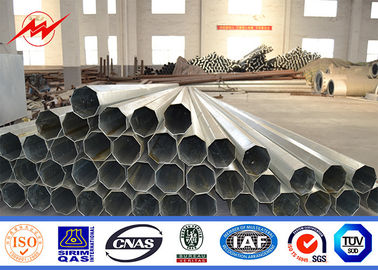 1-30mm Polygonal Steel Power Pole Hot - Dip Galvanisasi 30 Tahun Warrenty