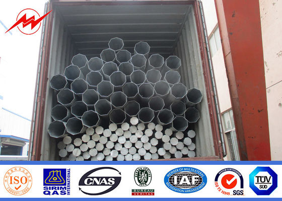 10kV Hot Dip Galvanized Electric Power Transmission Line Tubular Steel Poles
