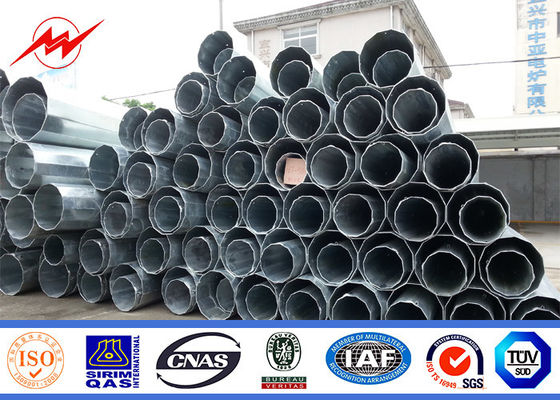 35FT Direct Buried Galvanized Utility Steel Pole For Power Transmission 