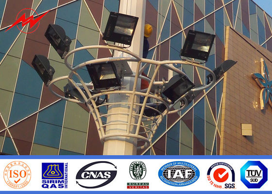 30m Tiang Terang Semangat Galvanized High Mast Untuk Stadion Sepak Bola