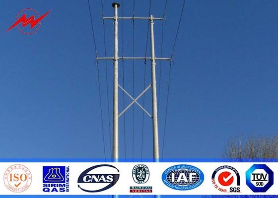 110kV High Voltage Electrical Power Pole Transmission Line Tubular Steel Pole