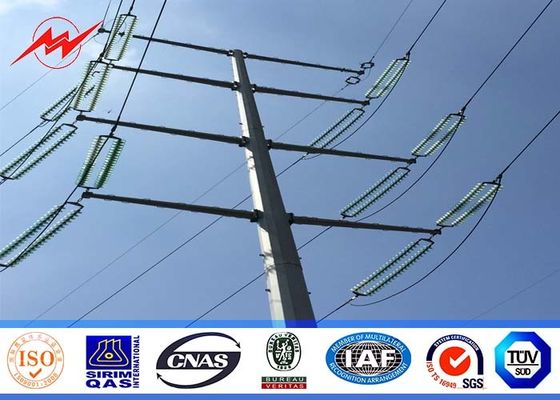 110kV High Voltage Electrical Power Pole Transmission Line Tubular Steel Pole