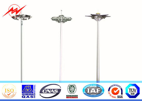 35M Galvanized High Mast Light Pole Lamp Column Dengan Bracket Lamp Lamp