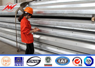 1-30mm Galvanized Electric Steel Pole Untuk Transmisi Daya Dengan Flange Dan Anchor Bol