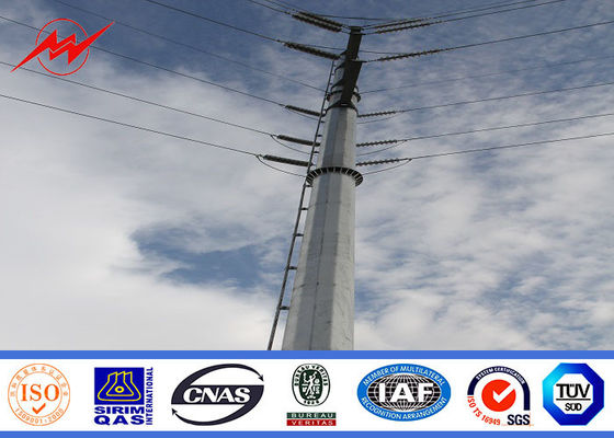 ASTM A36 5mm Steel Power Pole, Tiang Lampu Listrik Hot Dip Galvanization