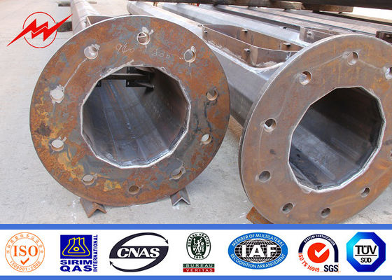 Hot Dip Galvanized Painting Menara Mast Tinggi Komunikasi Antena Baja Monopole