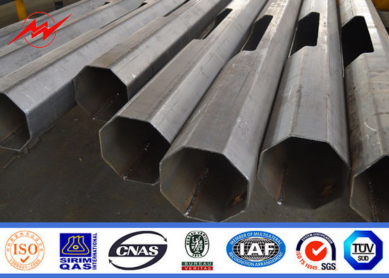 Proyek Terkenal Hot Dip Galvanized Metal Light Pole, White Coating Light Steel Pole