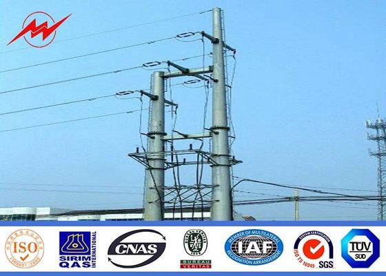 30m Gr65 Material Steel Transmission Poles Lattice Welded Steel Power Pole