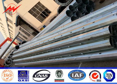 3mm 45ft Q345 Tiang Baja Galvanis, Listrik Tiang Listrik Disesuaikan Untuk Kapal
