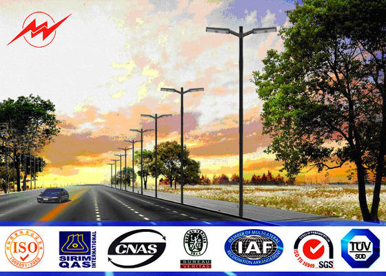 Hot Rolled Steel Street Light Poles 6M 7M 8M 10M Tipe Taperer Conical