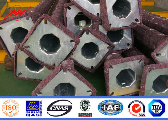 Q235 Singal Arm Steel High Mast Light Pole 6 Meter With 15 Years Warranty Time