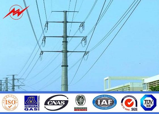 Tiang Daya Listrik Kutub Pencahayaan Luar Untuk Transmisi 69kV, Tersedia 50ft 60ft 70ft