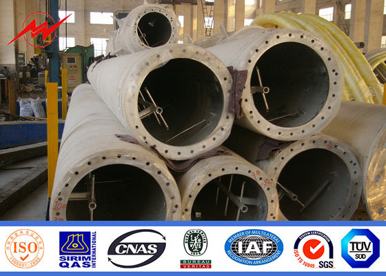 18M 30M Electric Power Line Mono Pole Tower Untuk Transmisi Mobile Telekomunikasi