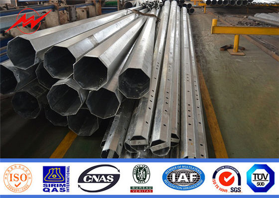 Transmisi Tenaga Listrik Galvanized Steel Electric Pole Di Filipina