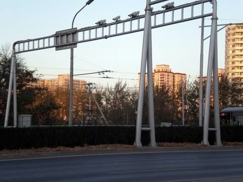 Steel IP65 6m Traffic Light Pole, Galvanized Street Lighting Pole