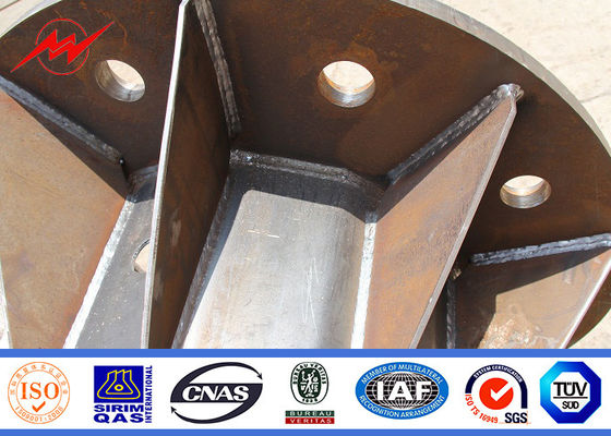 35M Galvanized High Mast Light Pole Lamp Column Dengan Bracket Lamp Lamp