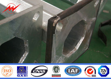 1-30mm Galvanized Electric Steel Pole Untuk Transmisi Daya Dengan Flange Dan Anchor Bol