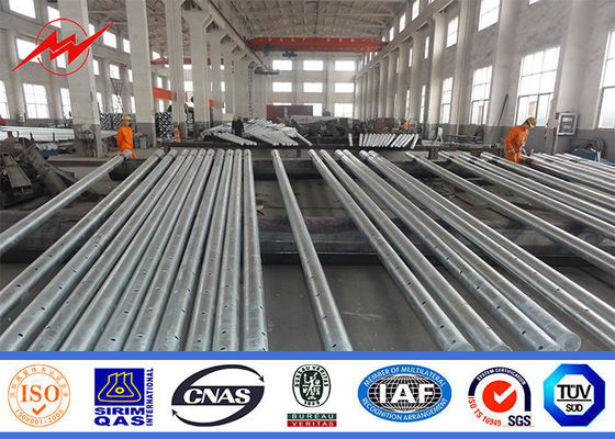 9 m - 100m Tubular Steel Utility Pole Untuk Proyek Distribusi Listrik