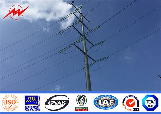 Logam Multi Sided Tapered Tubular Power Utility Polandia Untuk 33kv Transmission Line Steel Pole Tower
