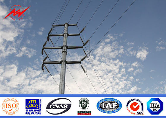 Tiang Baja Galvanis Dan Aspal Untuk Jalur Tiang Distribusi Listrik